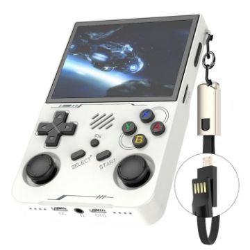 R36XX Dual-Band WiFi Handheld Console 3.5" IPS Screen 128G (White) - 1