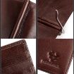 HUMERPAUL BP827 Black Leather Wallet - Lightweight Men's Card Holder - 5