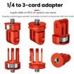 Three-Slot Adapter Camera Cage with 360 Rotating Connector Tripod Adapter - 6