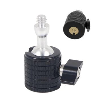 Universal Mini Ball Head Adapter: Q3-B M4 Female to 1/4 Male Tripod Mount - 1