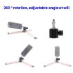 Universal Mini Ball Head Adapter - Q4-B M5 Female to 1/4 Male Tripod Mount - 6