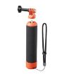 aMagisn Floating Hand Grip for Action Cameras with Triple Claw, Black Orange - 1