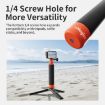 aMagisn Floating Hand Grip for Action Cameras with Triple Claw, Black Orange - 6