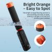 aMagisn Floating Hand Grip for Action Cameras with Triple Claw, Black Orange - 7