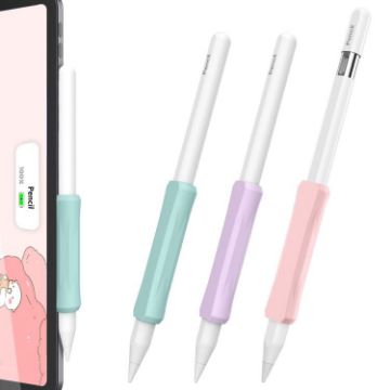 AhaStyle DD07 Silicone Pen Grip 3pcs for Apple Pencil Pro/USB-C/2 (Pink+Purple+Green) - 1