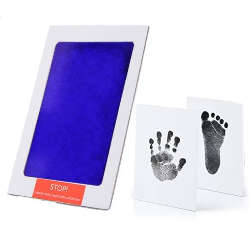Non-Toxic Baby Handprint Footprint Clay Souvenirs Toy Gifts (Blue) - 1