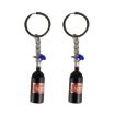 Fashion Metal Keyring Car Keychain Set - 2 PCS Auto Key Ring - 1