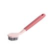 Two-Color Pink Kitchen Brush with Long Handle & Bangs Head Wash Pot - 1