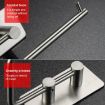 304 Stainless Steel Self-Adhesive Tissue Rack Toilet Paper Holder RD9181 - 5
