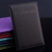 Black Artificial Leather Travel Passport Cover - Stylish & Durable - 1