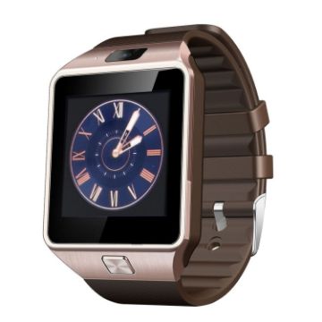 DZ09 Gold Smart Watch Phone: 1.56" Screen, Bluetooth Call, Sleep Monitor - 1