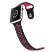 Apple Watch Ultra & Series Silicone Sport Band, Black Rose Red, 42-49mm - 2