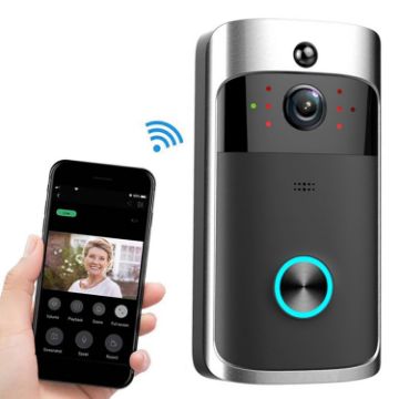 M3 720P Smart WIFI Doorbell with Remote Monitoring & Night Vision (Black) - 1