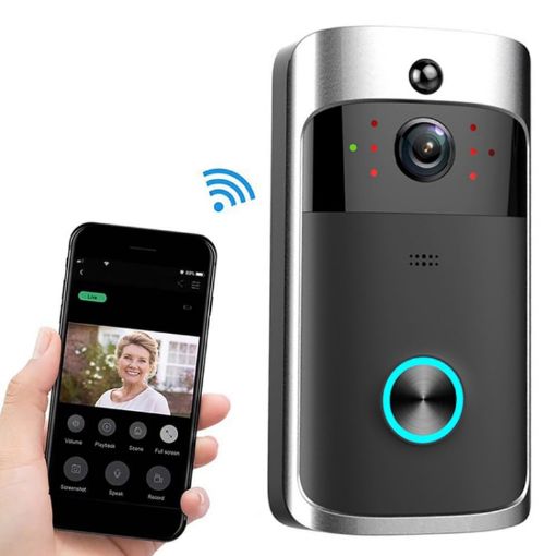 M3 720P Smart WIFI Doorbell with Remote Monitoring & Night Vision (Black) - 1