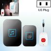 CACAZI C86 Wireless SOS Pager Doorbell Alarm, US Plug (Black) - 1