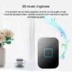 CACAZI FA88 Wireless Doorbell, Self-Powered, US Plug, Black - 3