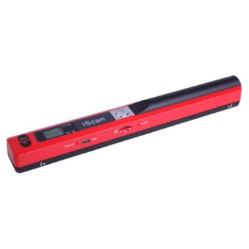 iScan01 Red Mobile Handheld Scanner with LED Display, A4 Image Sensor - 1