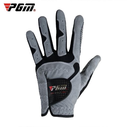 PGM Golf Left Hand Anti-Slip Microfiber Gloves for Men, Grey, Size 23 - 1