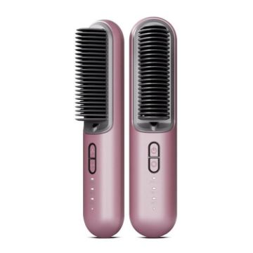 K-SKIN KD382S Wireless Hair Straightening Comb - Purple, Type-C, Ionic - 1