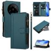 Xiaomi 14 Ultra Dark Green Leather Case - 9 Card Slots & Hand Strap - 1