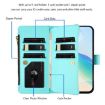 Xiaomi 14 Ultra Leather Case - 9 Card Slots, Zipper, Hand Strap, Mint Green - 3