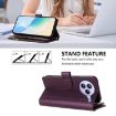 Xiaomi Civi 5 Pro Purple Leather Case: 9 Card Slots, Magnetic Closure - 4