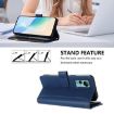 Ulefone Note 14 Leather Case: 9 Card Slots, Magnetic Closure, Dark Blue - 4