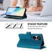 Ulefone Note 17 Pro Turquoise Leather Case - 9 Card Slots & Hand Strap - 4