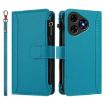 Ulefone Note 19 Turquoise Leather Case with 9 Card Slots & Hand Strap - 2
