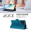 Ulefone Note 19 Turquoise Leather Case with 9 Card Slots & Hand Strap - 4