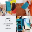 Ulefone Note 20 Pro Leather Case: 9 Card Slots, Magnetic Closure, Turquoise - 6