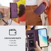 Ulefone Note 20 Pro Purple Leather Case - 9 Card Slots & Hand Strap - 6