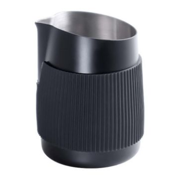 Black 420ml Stainless Steel Latte Art Cup with Scale - Anti-scalding Design - 1