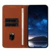 Xiaomi 14 Ultra Magnetic Frosted Flip Leather Case - Coffee Color - 3