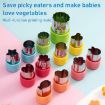 12pcs Stainless Steel Biscuit & Vegetable Cutting Mold Set - Yellow - 2