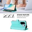 Vivo S30 Pro Mini Leather Case - 9 Card Slots, Magnetic Closure, Mint Green - 4