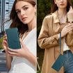 Vivo S30 Dark Green Leather Case: Magnetic Closure, 9 Card Slots, Zipper - 7