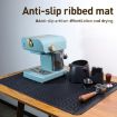 Silicone Coffee Machine Mat - Anti-Slip Drain Pad, 71x50cm, Black - 4