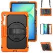 Samsung Galaxy Tab S10 FE+ Orange Silicone Hybrid Case with Strap - 1