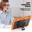 Samsung Galaxy Tab S10 FE+ Orange Silicone Hybrid Case with Strap - 5