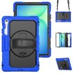 Samsung Galaxy Tab S10 FE+ Blue Silicone Hybrid PC Case with Strap - 1