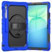 Samsung Galaxy Tab S10 FE+ Blue Silicone Hybrid PC Case with Strap - 2