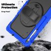 Samsung Galaxy Tab S10 FE+ Blue Silicone Hybrid PC Case with Strap - 4