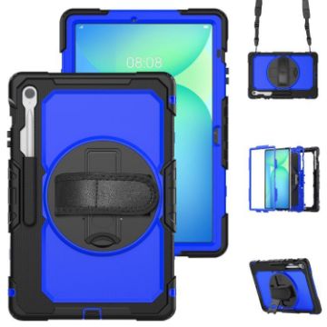 Samsung Galaxy Tab S10 FE+ Silicone Hybrid Case with Strap - Blue - 1