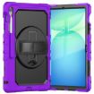 Samsung Galaxy Tab S10 FE+ Purple Silicone Hybrid Case with Strap - 2