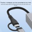 Type-C/8 Pin to Type-C RJ45 USB-A HUB Expand Converter - Silver - 7