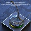 White USB Multi-function Microphone with RGB Light and Built-in Sound Card - 4