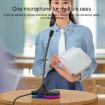 White USB Multi-function Microphone with RGB Light and Built-in Sound Card - 7