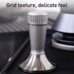 Mesh Texture Coffee Powder Pressing Hammer - 53.3mm Stainless Steel (Black) - 5