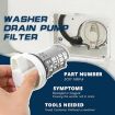 Samsung Washing Machine Drain Pump Filter DC97-16991B White Grey - 4